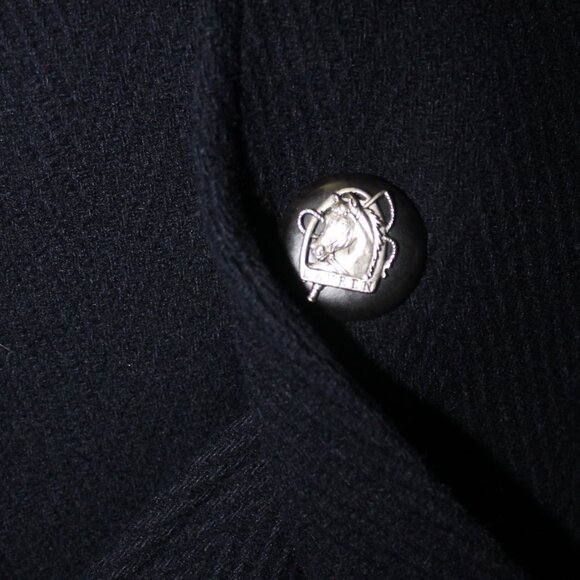Lauren Ralph Lauren Navy Wool Cashmere Equestrian Horse Head Button Blazer 12 - Picture 8 of 9